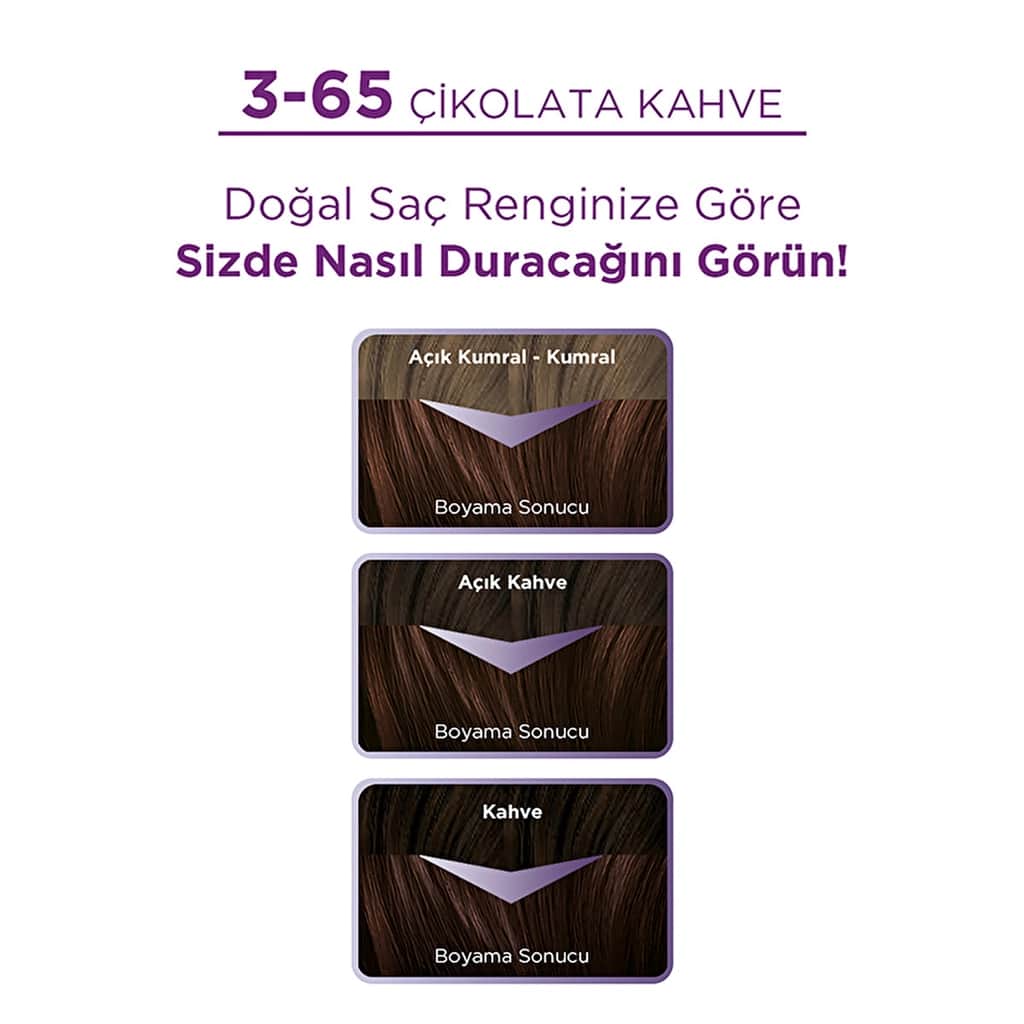 Palette Eye-catching Colors Hair Dye 3-65 chocolate Brown - 3