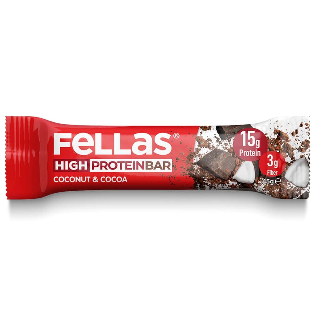 Fellas Coconut And Cocoa High Protein Bar 45 gr - 1