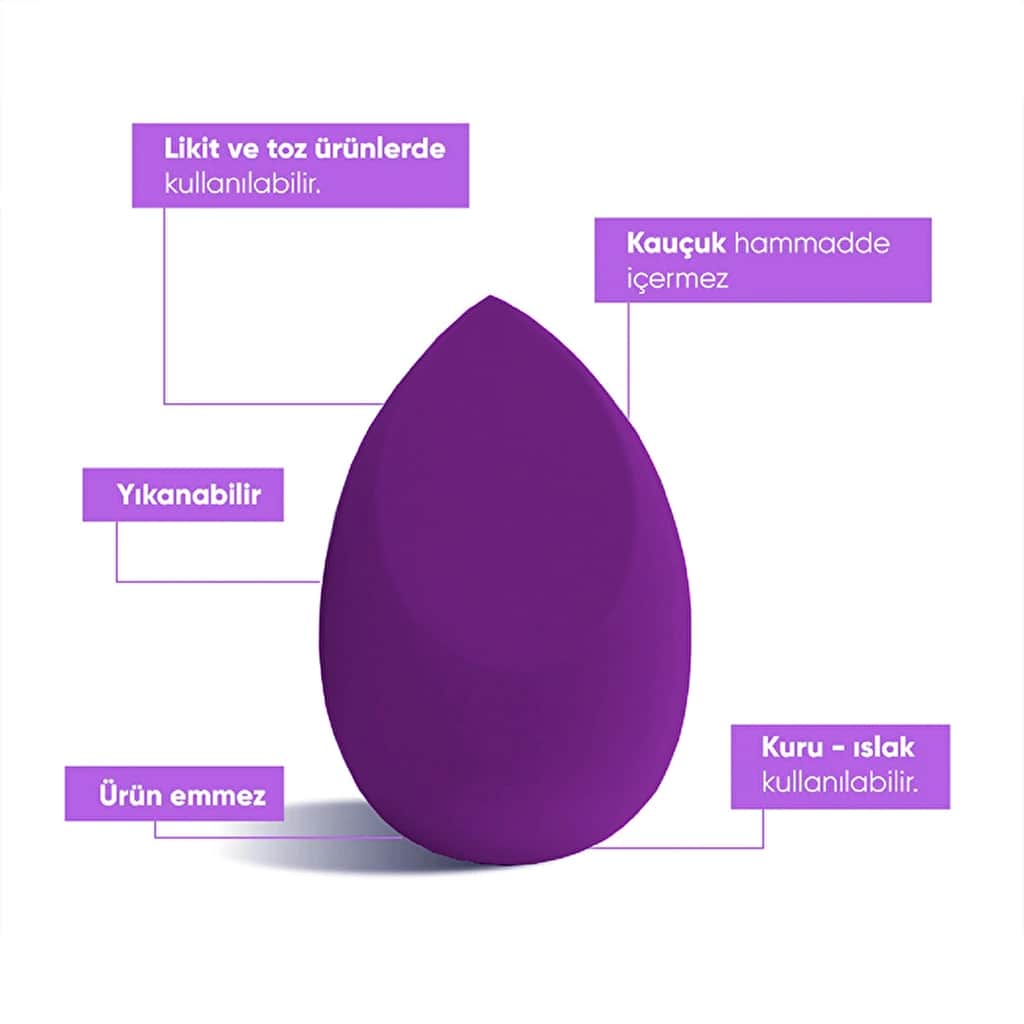 Görkito Makeup Sponge Purple - 3