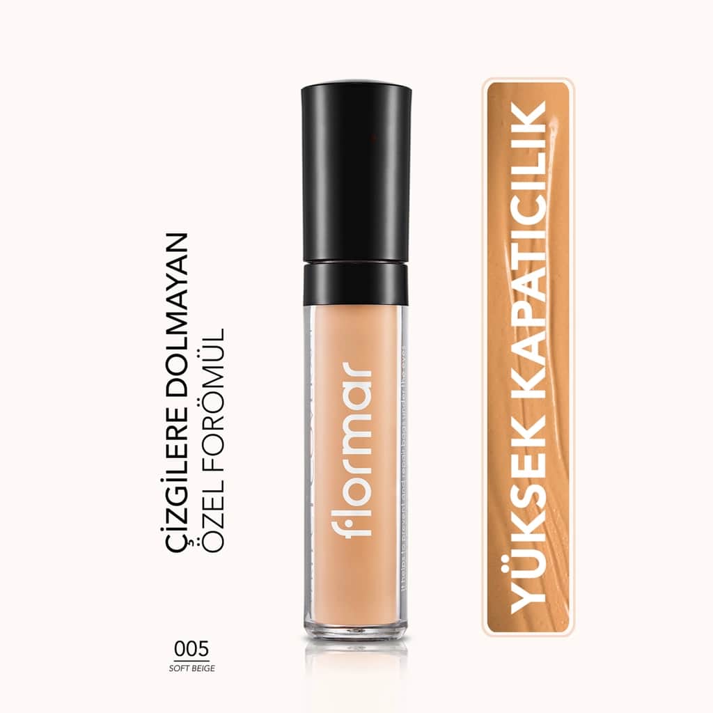 Flormar Perfect Coverage Lightweight Concealer 005 soft Beige: Warm Undertone - 1