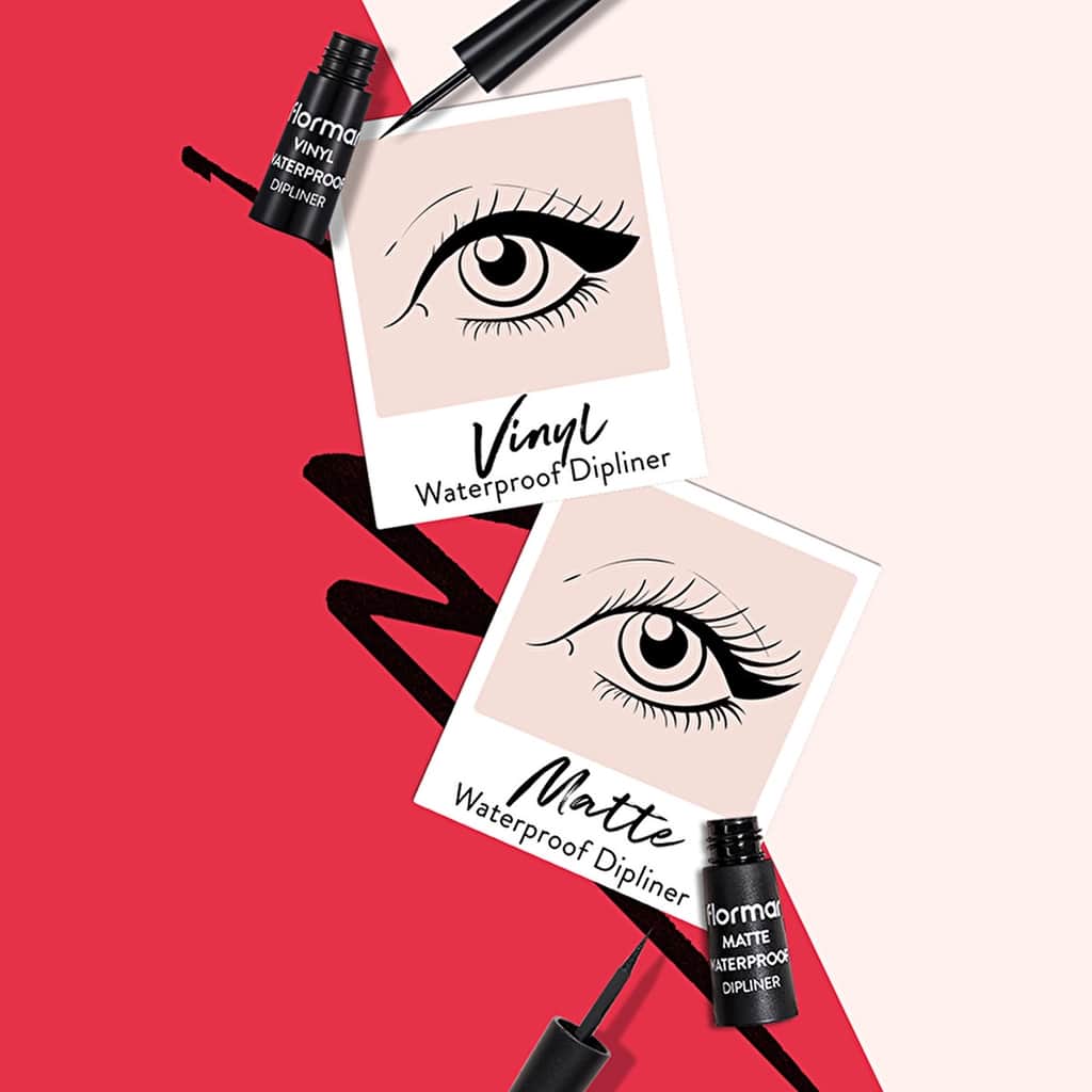 Flormar Vinyl Waterproof Intense Pigment And Shiny Finish Dipliner 001 black - 5