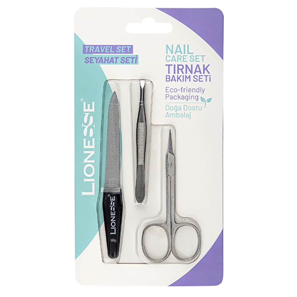 Lionesse Triple Personal Care Set 7912 (rasp - Scissors - Tweezers) - 1
