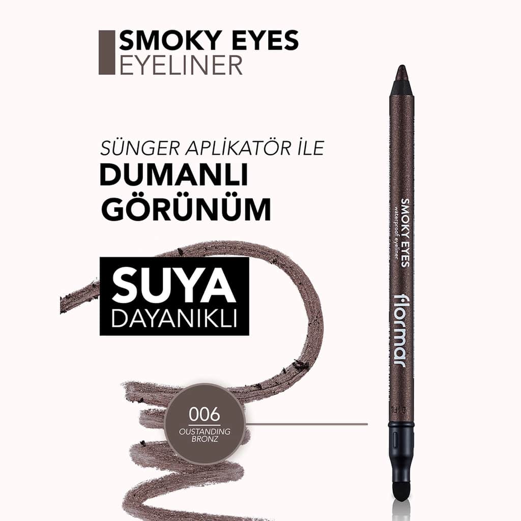 Flormar Smoky Eyes Waterproof Matte Eyeliner 006 outstanding Bronze - 4