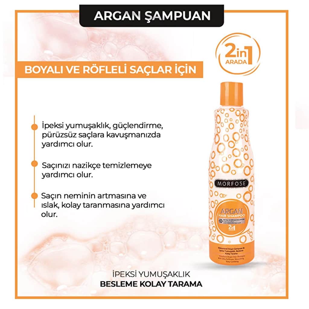 Morfose Argan Hair Shampoo 500 ml - 3
