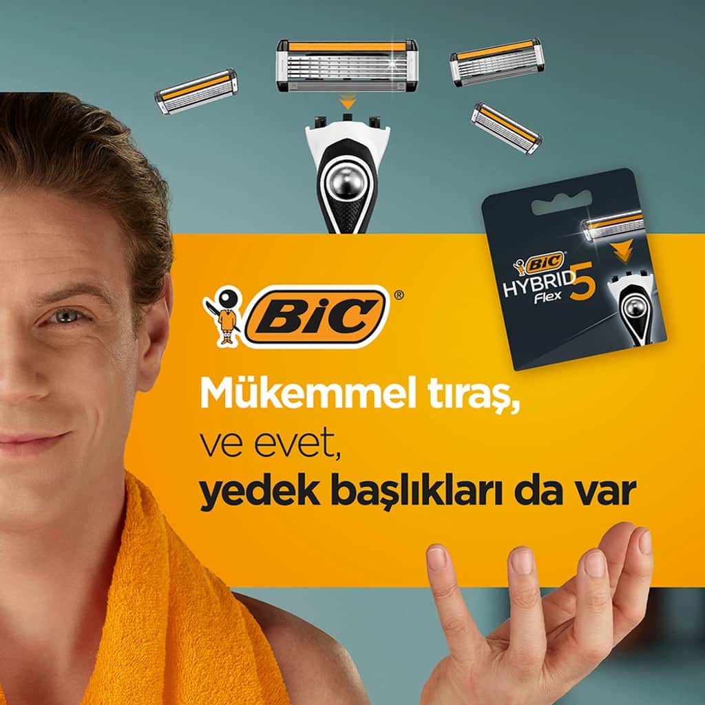 Bic Flex5 hybrid 5 blade 4 replacement Cartridge Razor - 2