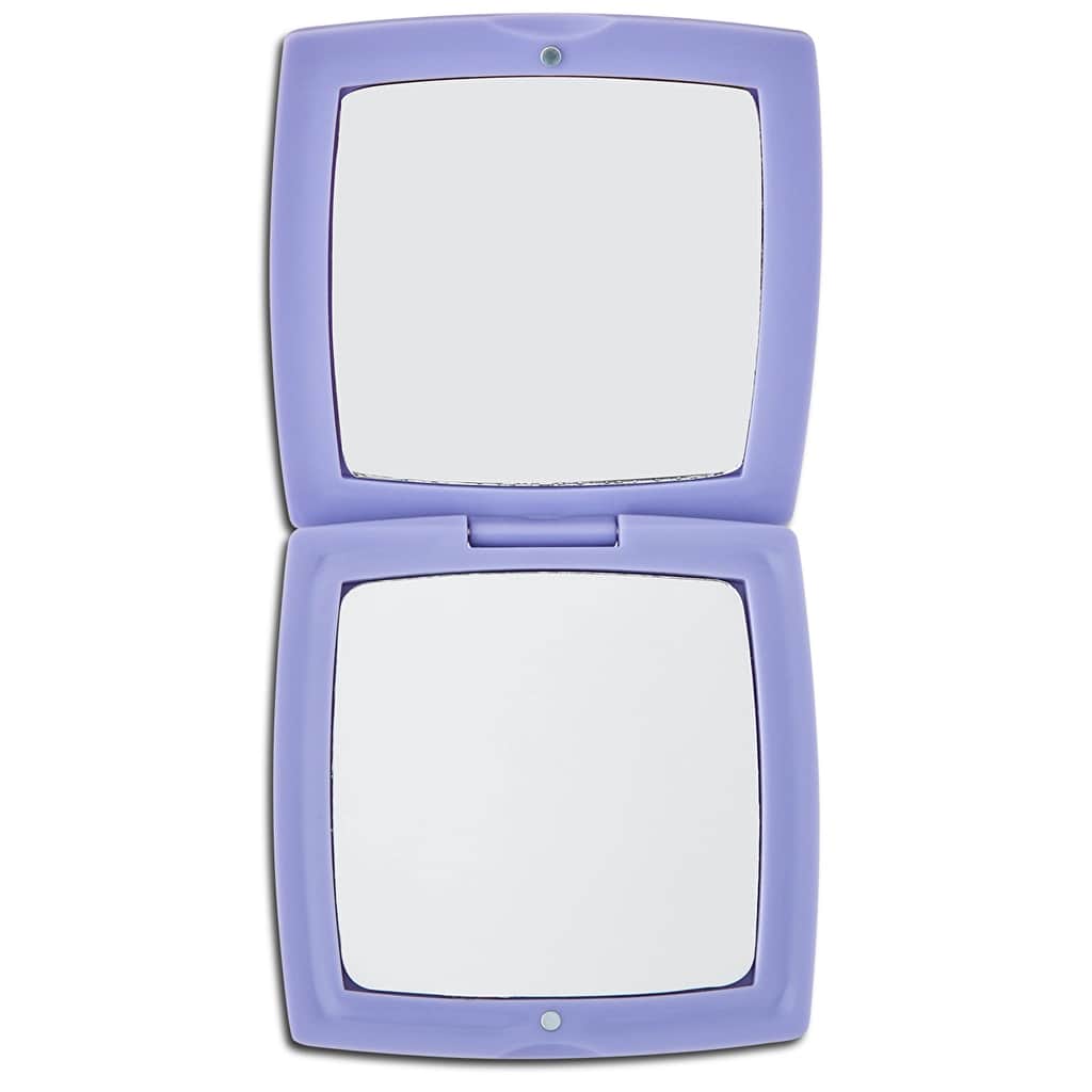 Eklips Purple Pocket Mirror - Compact Dual-Sided Makeup Mirror - 1