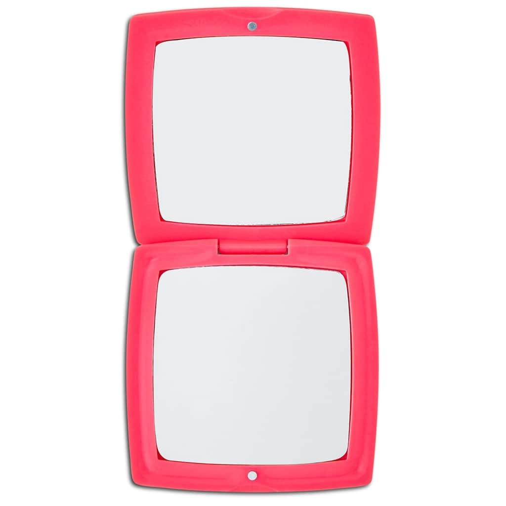 Eklips Pink Pocket Mirror with Magnifying Makeup Feature - 1