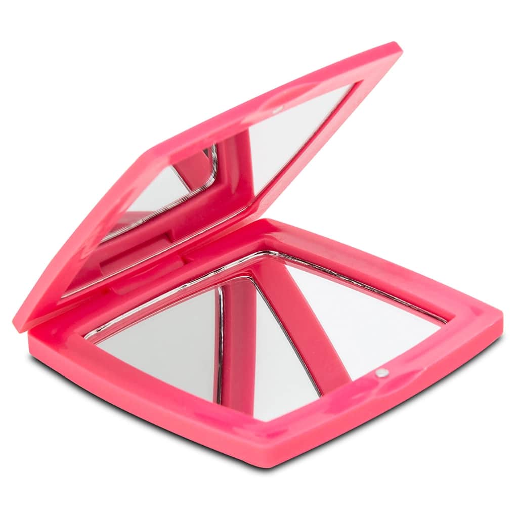 Eklips Pink Pocket Mirror with Magnifying Makeup Feature - 2