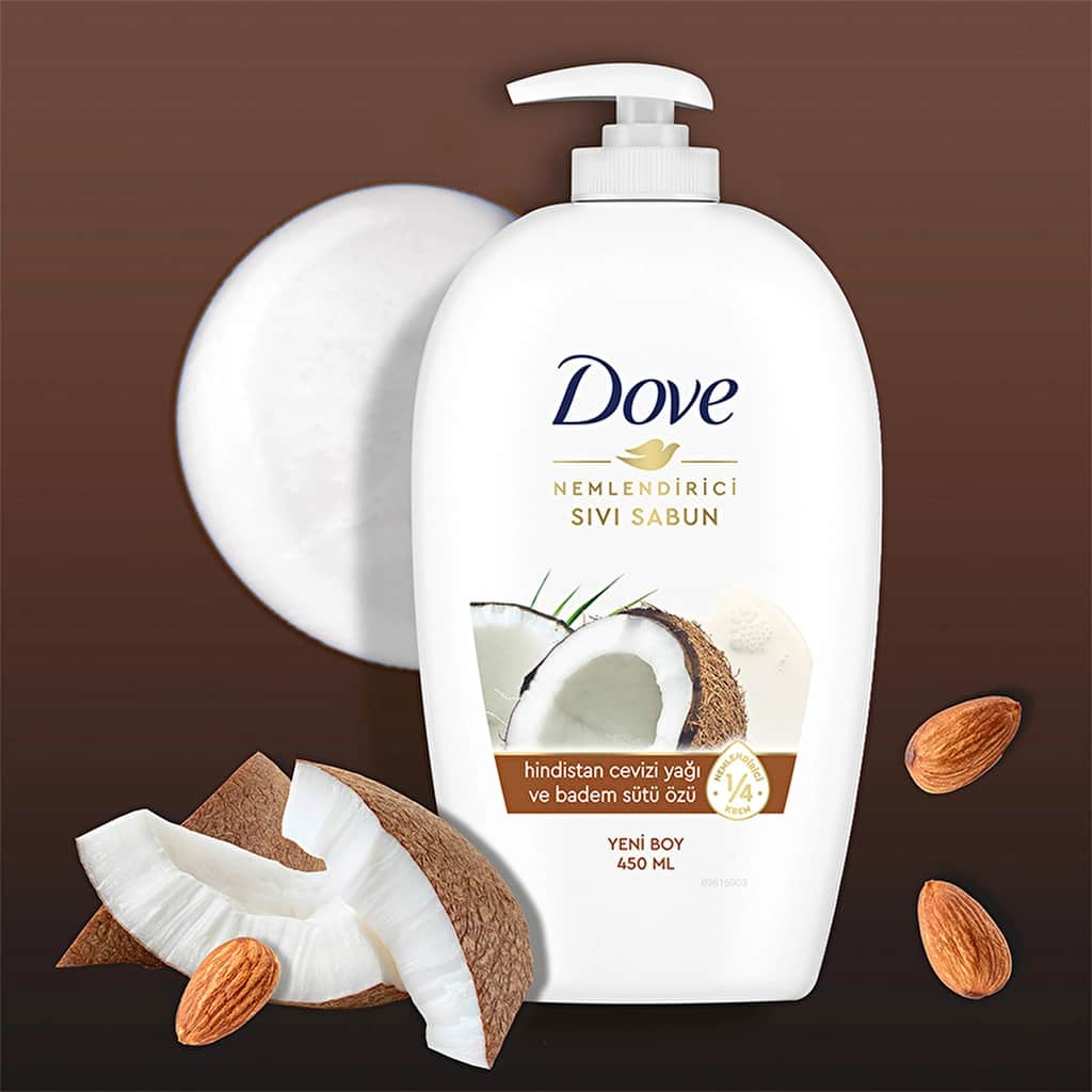 Dove Coconut Oil & Almond Milk Extract Liquid Soap 450 ml - 3