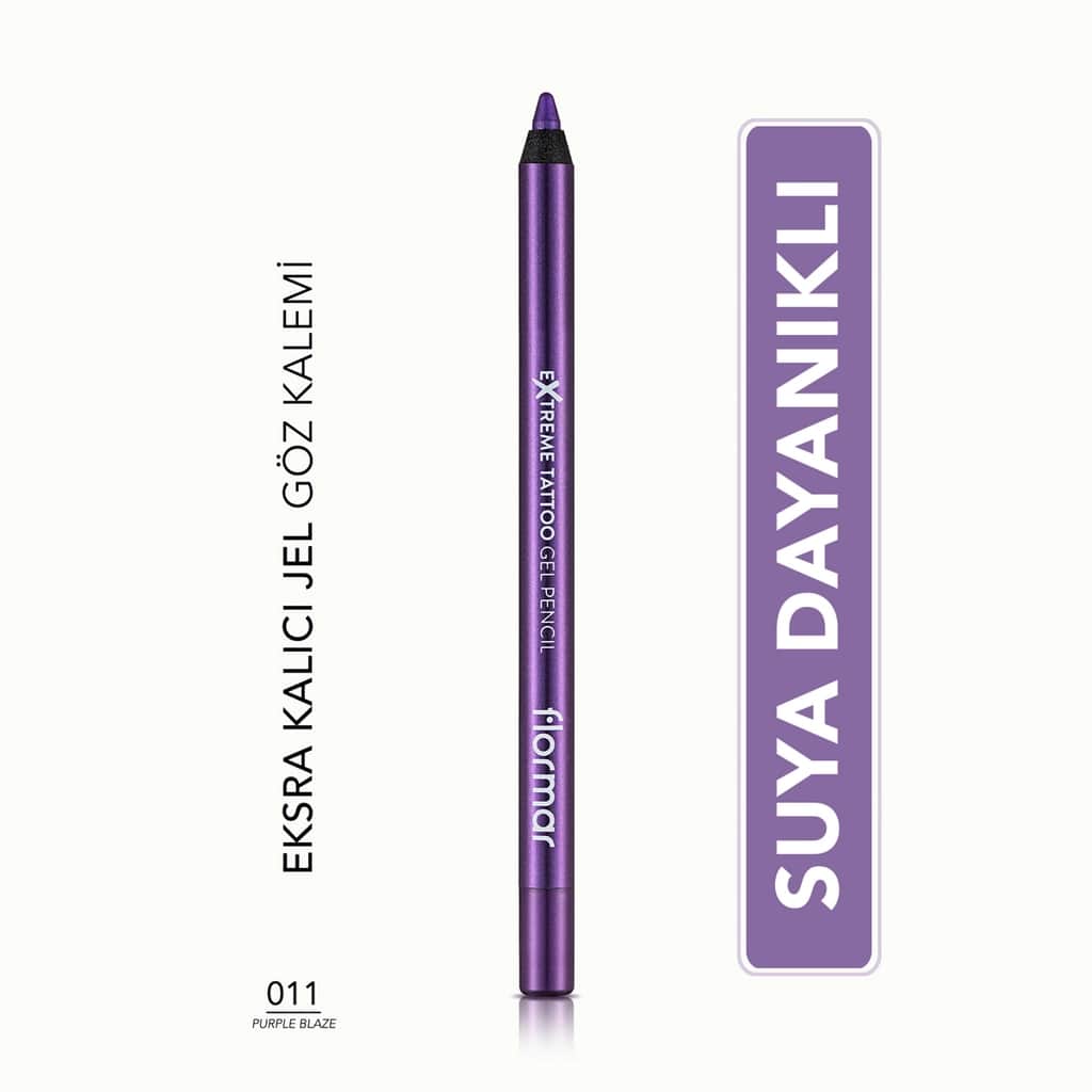 Flormar Extreme Tattoo Extra Permanent Glitter Gel Eyeliner 011 purple Blaze - 1