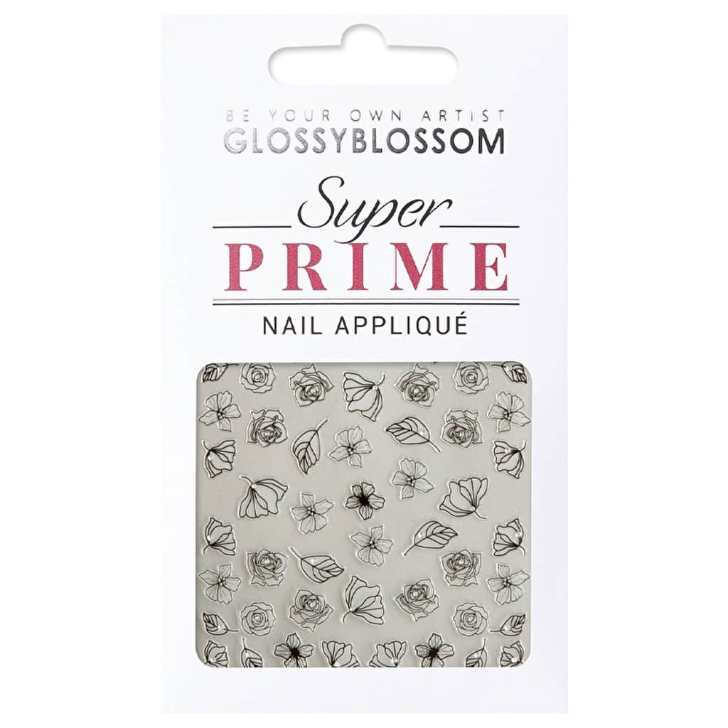 Glossy Blossom Floral Garden Midnight Nail Sticker 45257 - 1