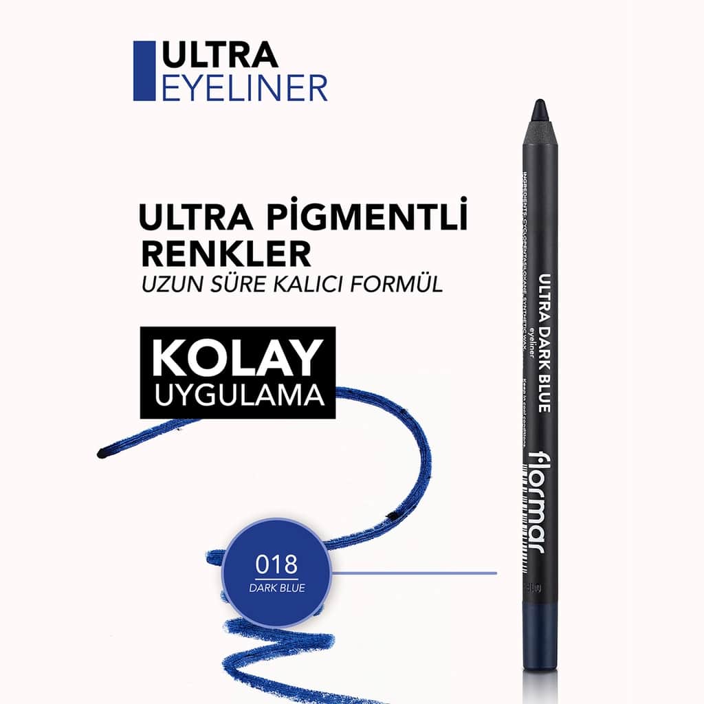 Flormar Ultra Eyeliner 018 dark Blue - 4