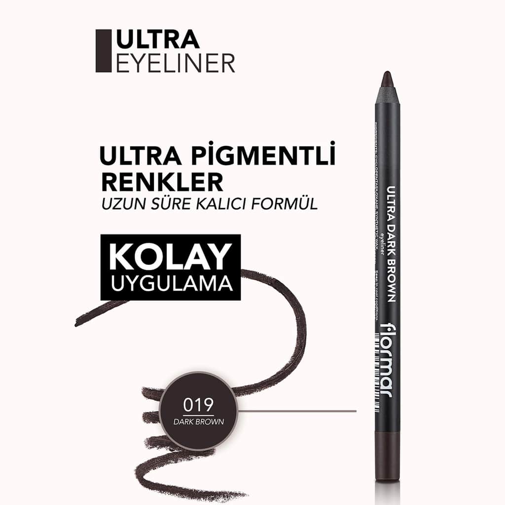 Flormar Ultra Eyeliner 019 dark Brown - 4