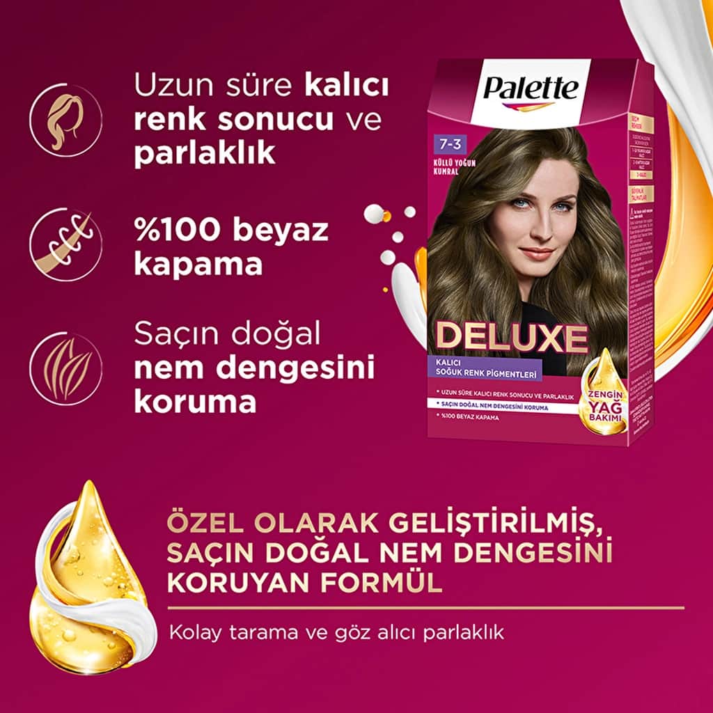Palette Deluxe Intense Colors Hair Dye 7-3 ash Intense Blonde - 3