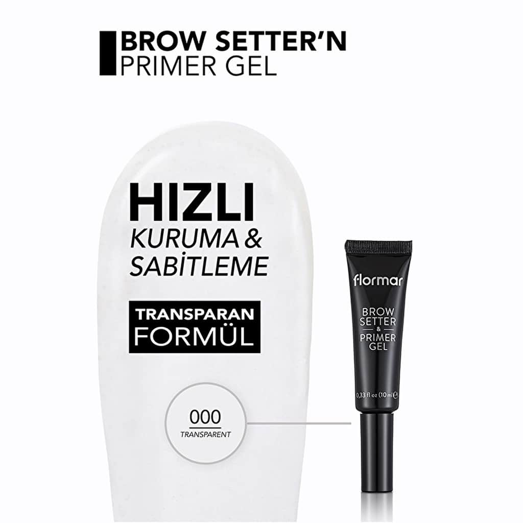 Flormar Brow Setter & Primer Gel - Flawless Eyebrow Base - 4