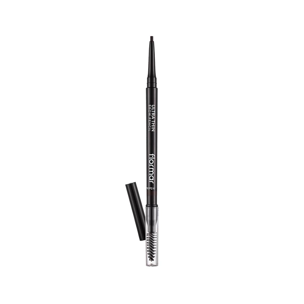 Flormar Ultra Thin Fine Tip And Bristle Brush Eyebrow Pencil 004 dark Brown - 2