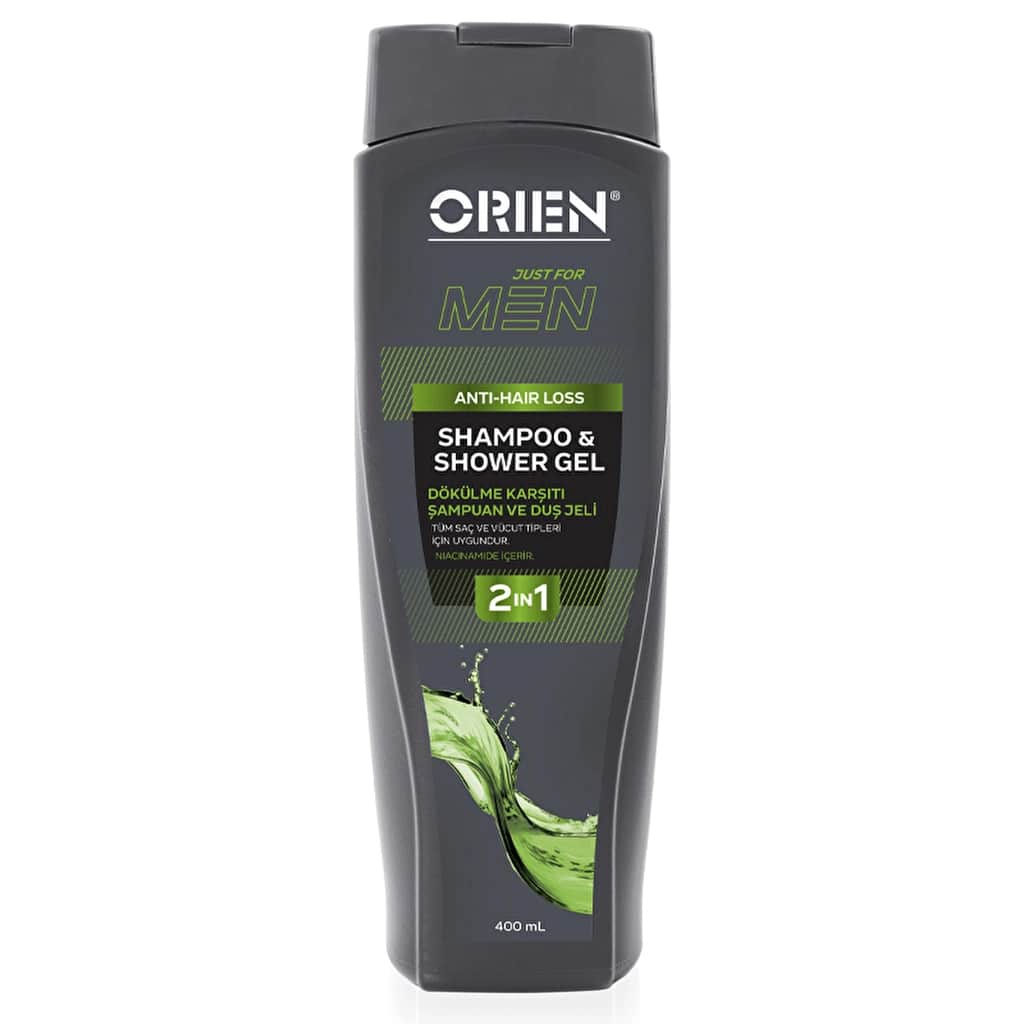 Orien Men 2 in 1 anti Hair Loss Shampoo & Shower Gel 400 ml - 1