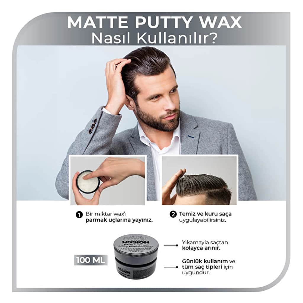 Morfose Ossion Matte Putty Wax 100 ml - 4