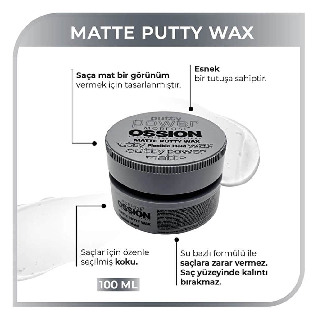 Morfose Ossion Matte Putty Wax 100 ml - 3