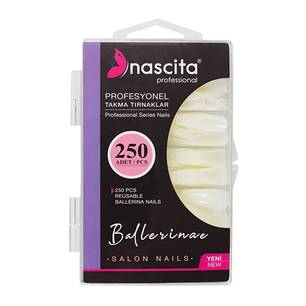 Nascita False Nails 250 pcs Boxed (ballerina) - 1