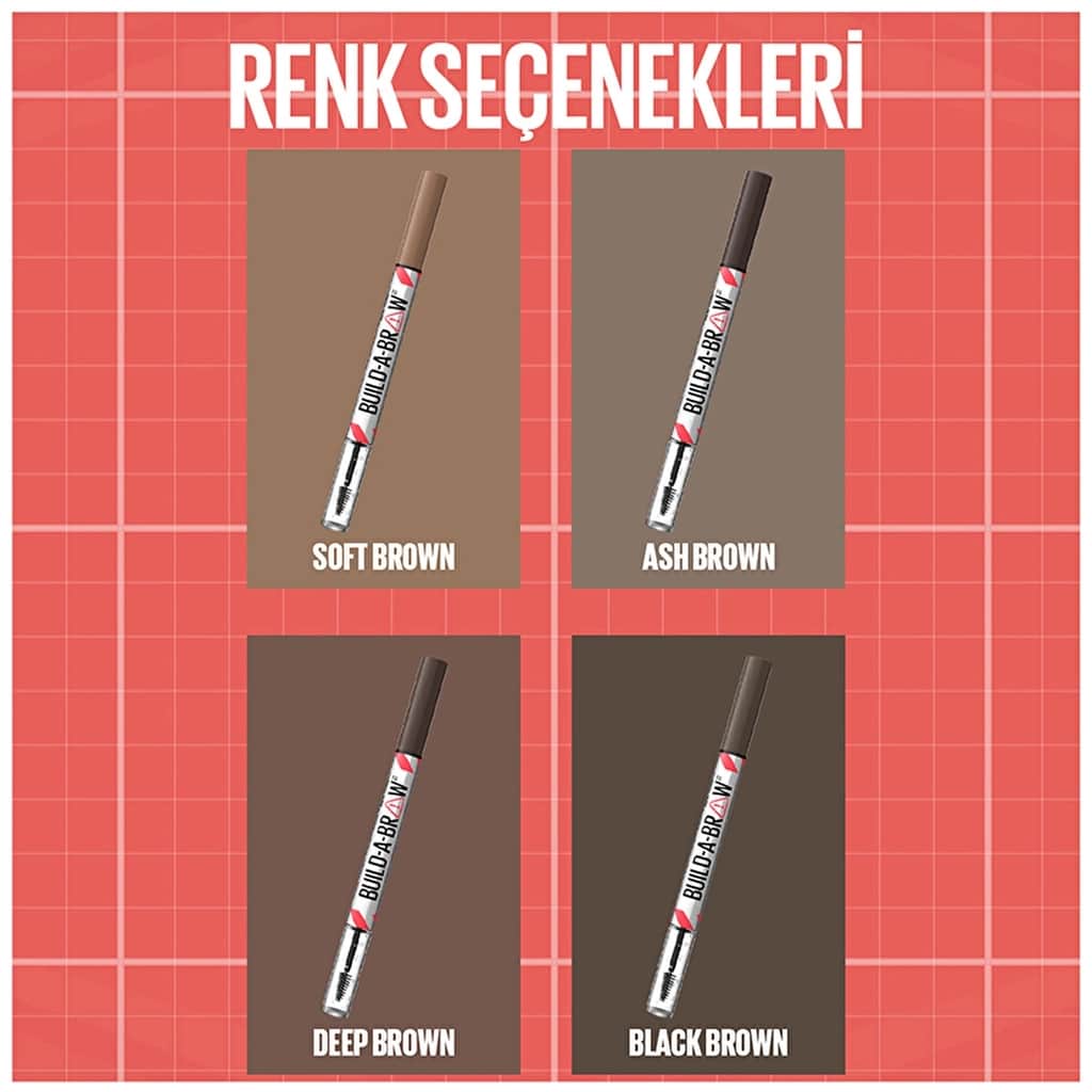 Maybelline New York Build A Brow 2 in 1 eyebrow Pencil And Gel Black Brown - 6