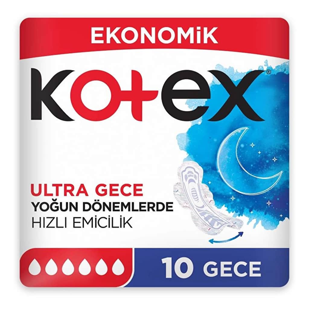 Kotex Ultra Double Sanitary Pad Night 10 pack - 1