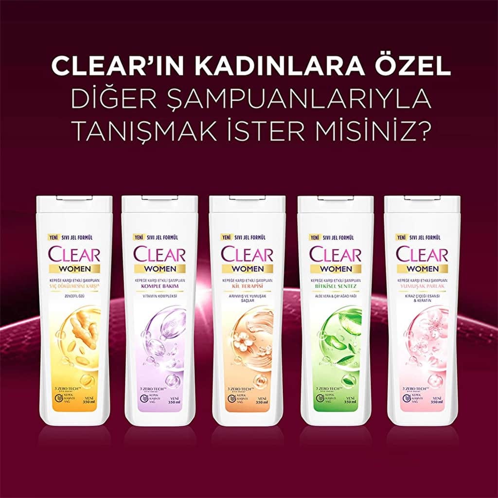 Clear Women Shampoo Smooth Shiny Cape 600 ml - 6
