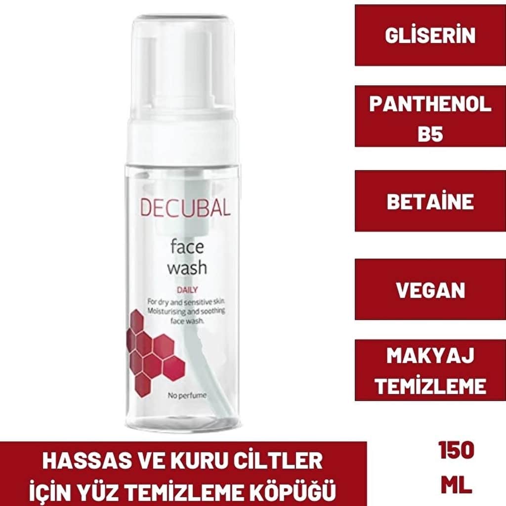 Decubal Moisturizing Face Wash Foam for Sensitive Skin 150ml - 3