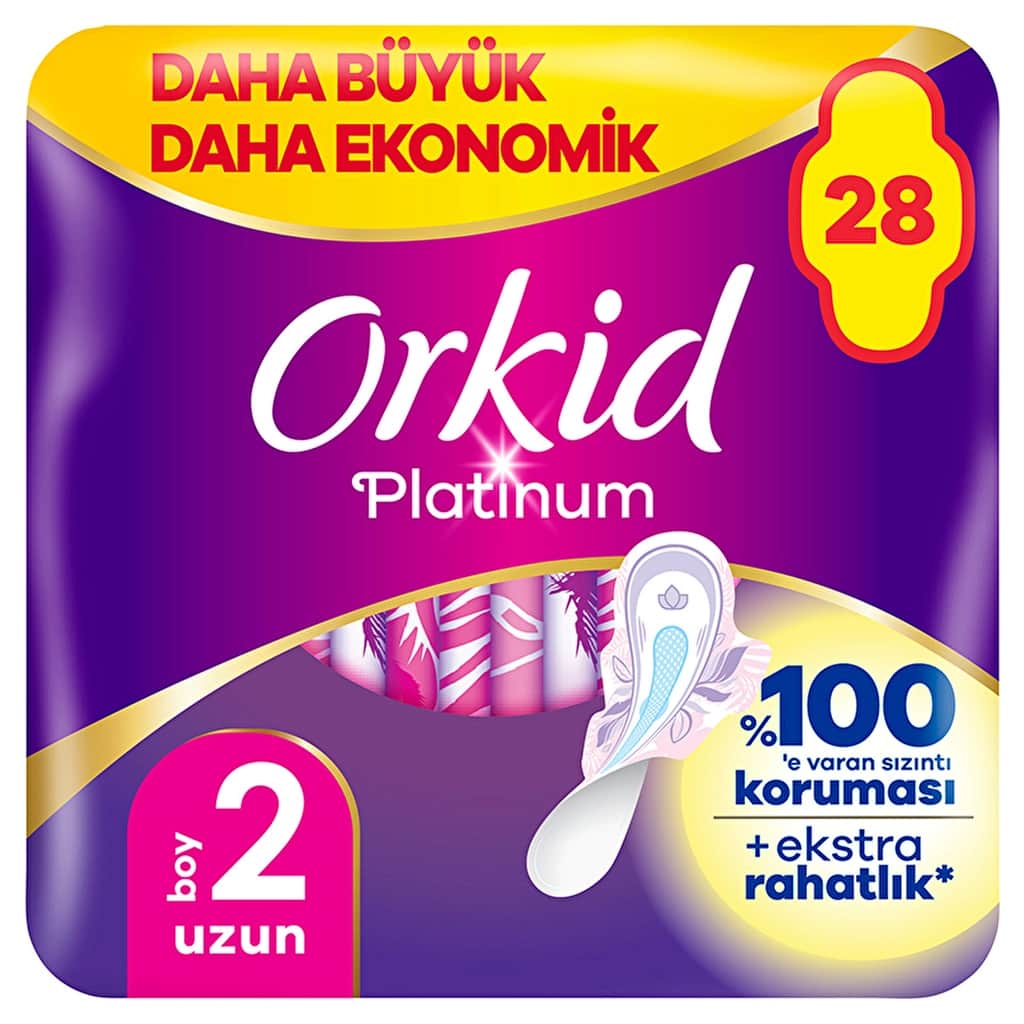 Orkid Platinum Long (size 2) Sanitary Pad 28 pcs - 1