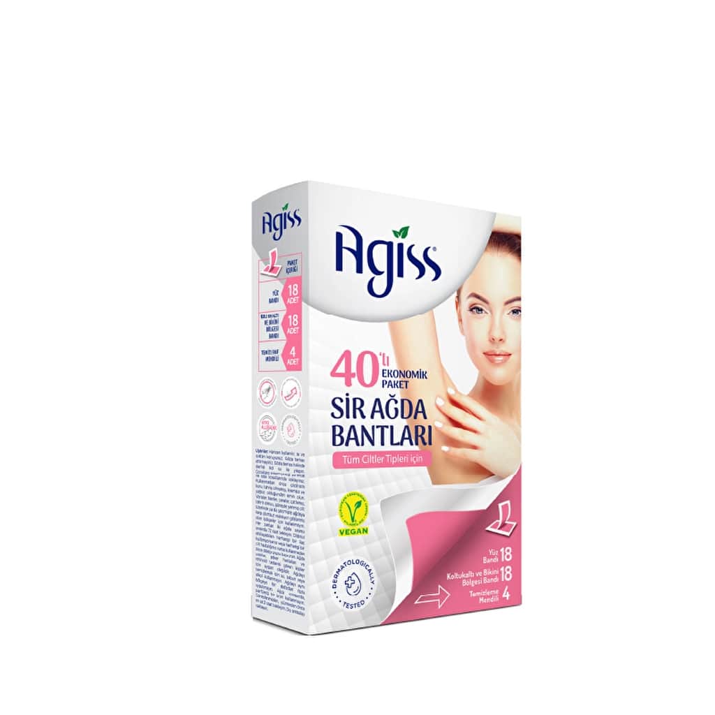 Agiss Wax Strips 40 Pack - Smooth Skin for Face & Body - 1
