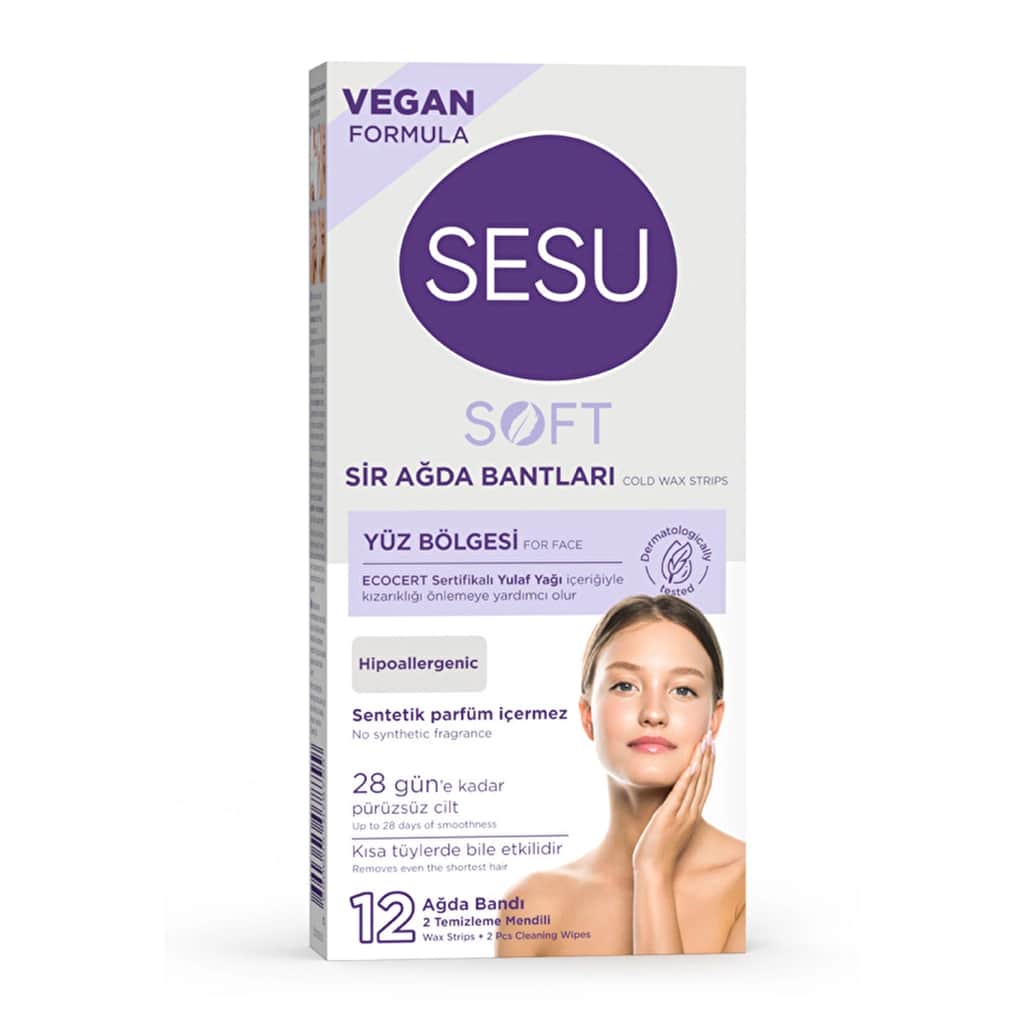 Sesu Soft Face Wax Strips 12 pcs - 2