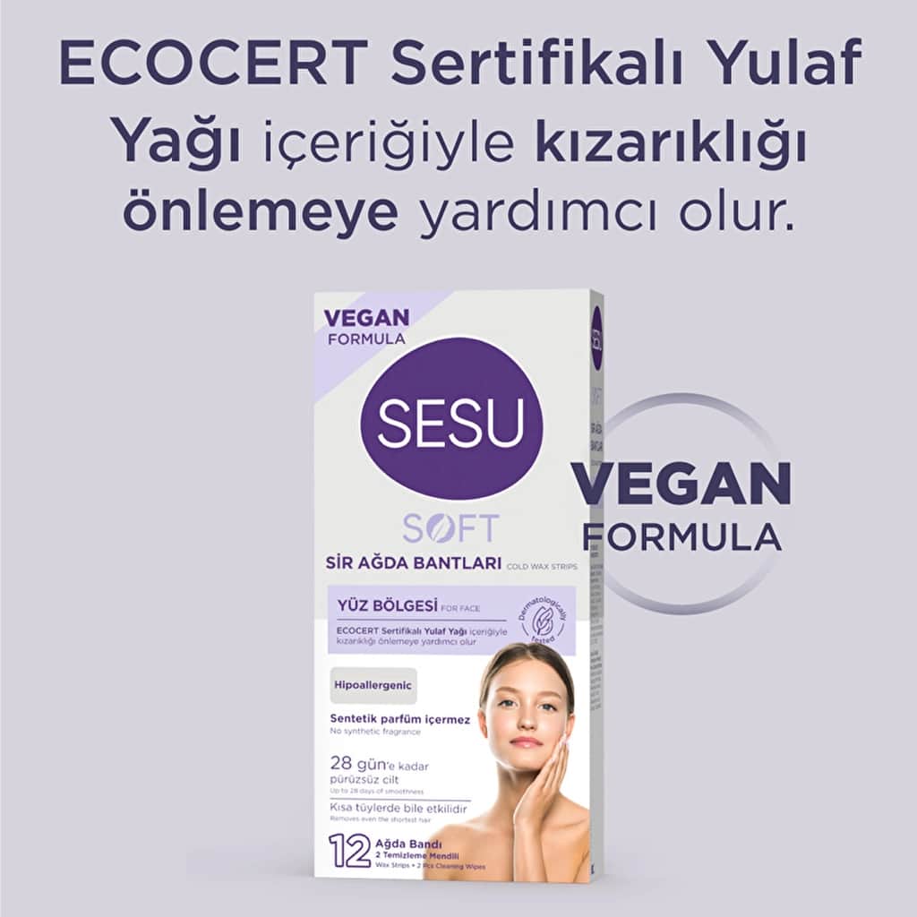 Sesu Soft Face Wax Strips 12 pcs - 4