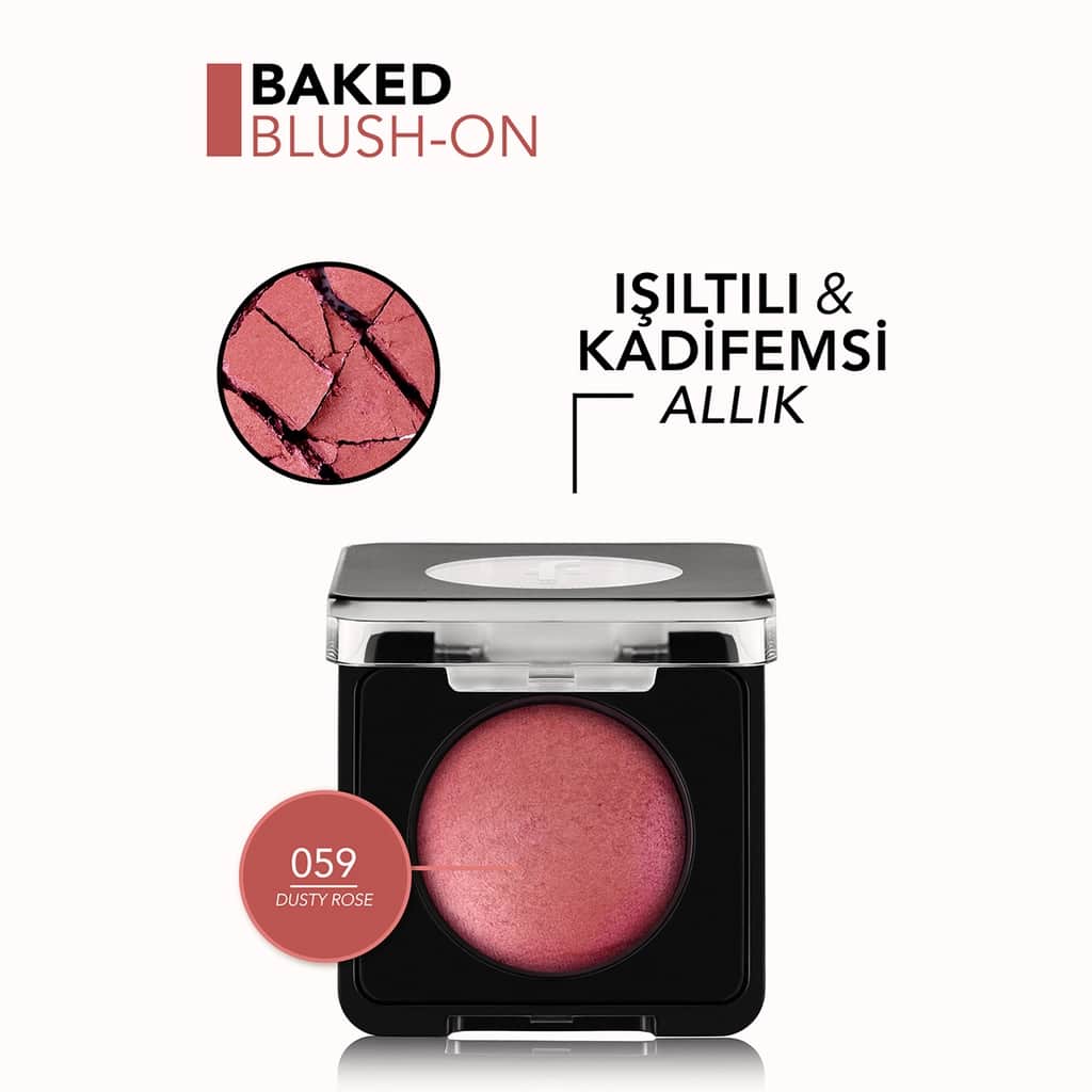 Flormar Baked Blush-on Blush 059 dusty Rose - 5