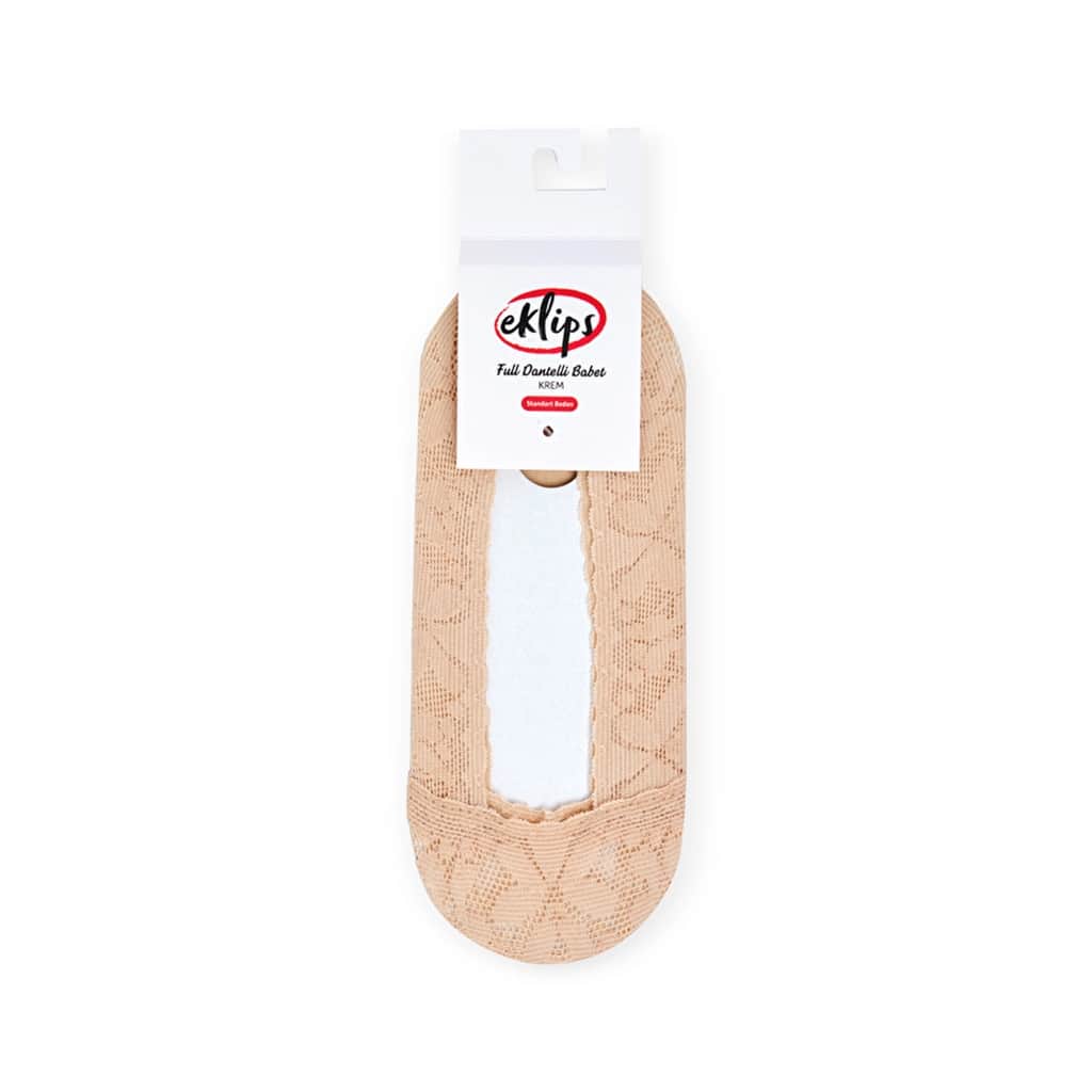 Eklips Full Lace Ballerina Socks Cream - 1