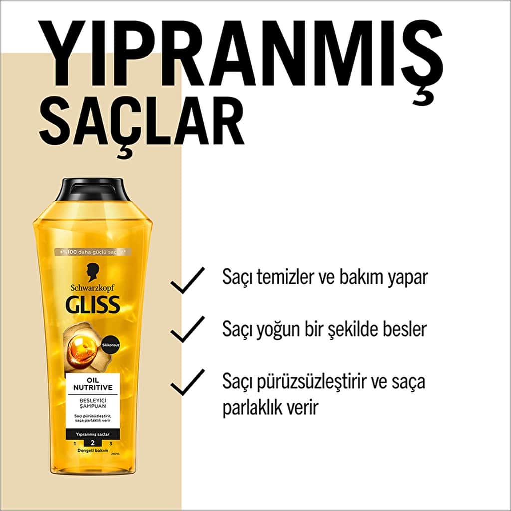 Gliss Oil Nutritive Shampoo 400 ml - 3