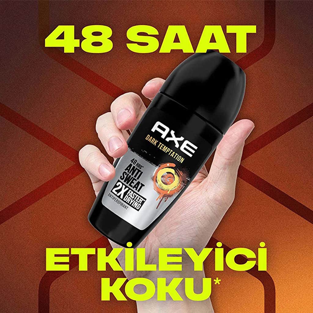 Axe Men's Roll On Deodorant Dark Temptation 48 Hours Impressive Fragrance 50 ml - 5