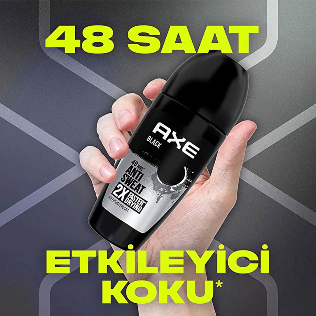Axe Men's Roll On Deodorant Black 48 Hours Impressive Fragrance 50 ml - 5