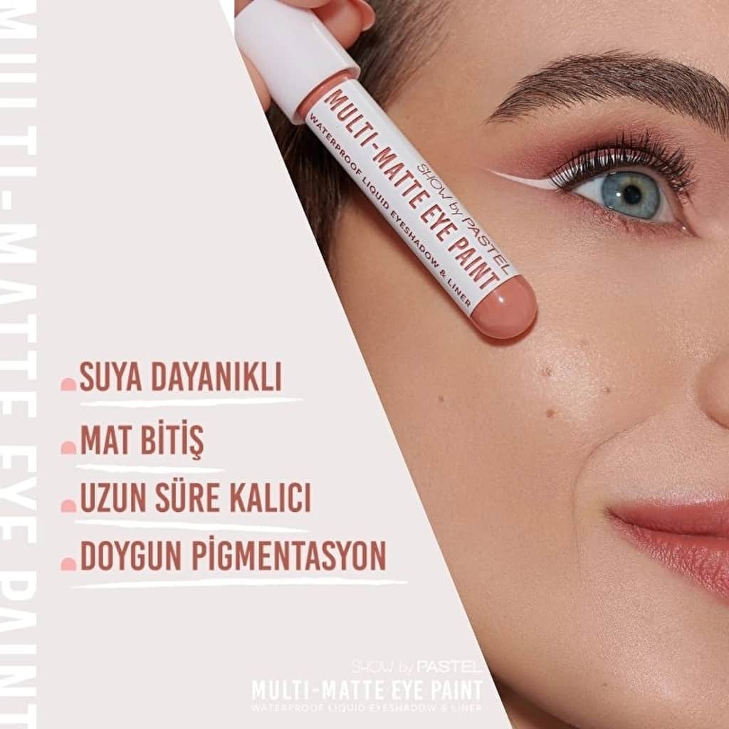 Pastel Show By Multi Matte Eye Paint - Matte Liquid Eyeshadow and Eyeliner No: 80 - 5