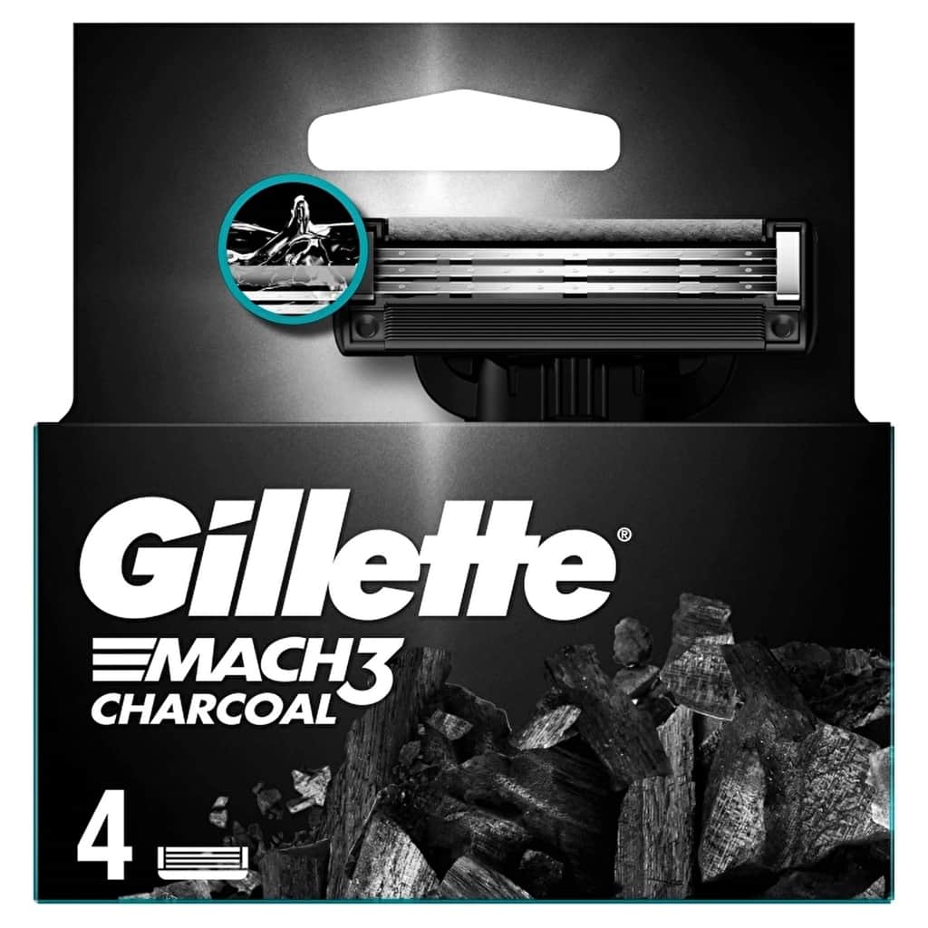 Gillette Mach3 charcoal Razor Blades 4-pcs - 2