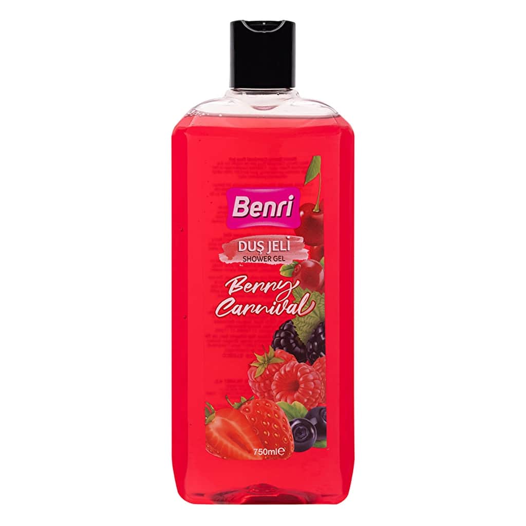 Benri Berry Carnival Shower Gel 750ml - Refreshing Skin Cleanser - 1