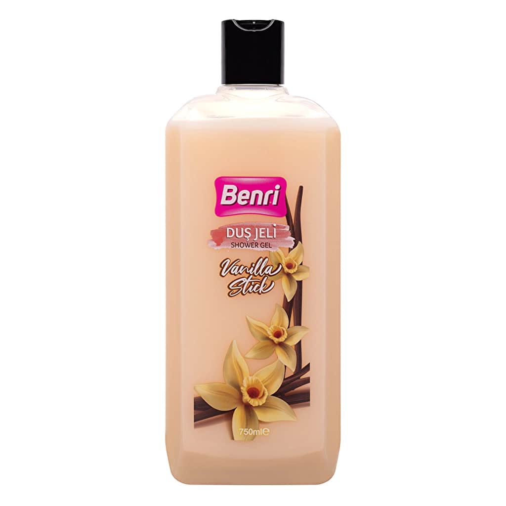 Benri Vanilla Stick Shower Gel 750 ml - Moisturizing Cleanser - 1