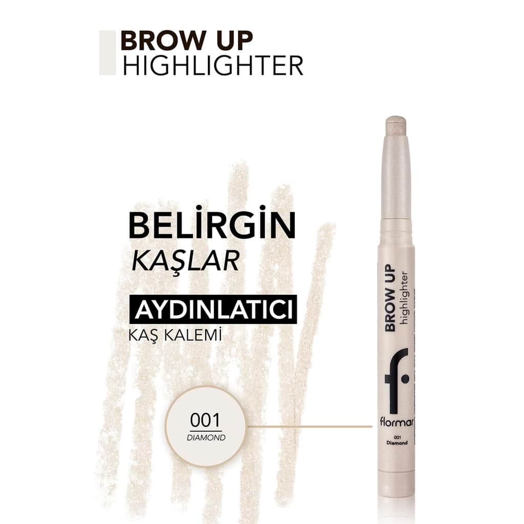 Flormar Brow Up Soft Texture & Intense Shine Lift Under Eyebrow Highlighting Pencil 001 diamond - 4