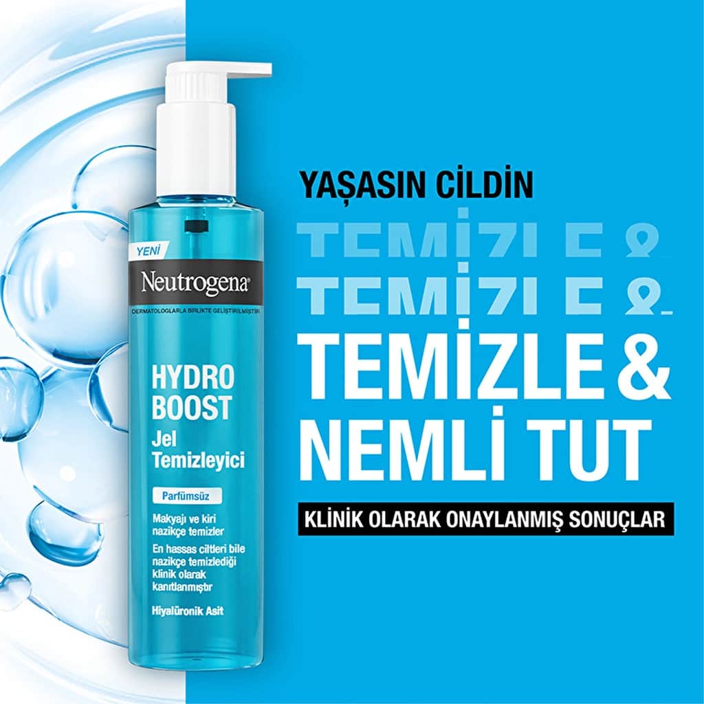 Neutrogena Hydro Boost Unscented Gel Cleanser 200ml - 3