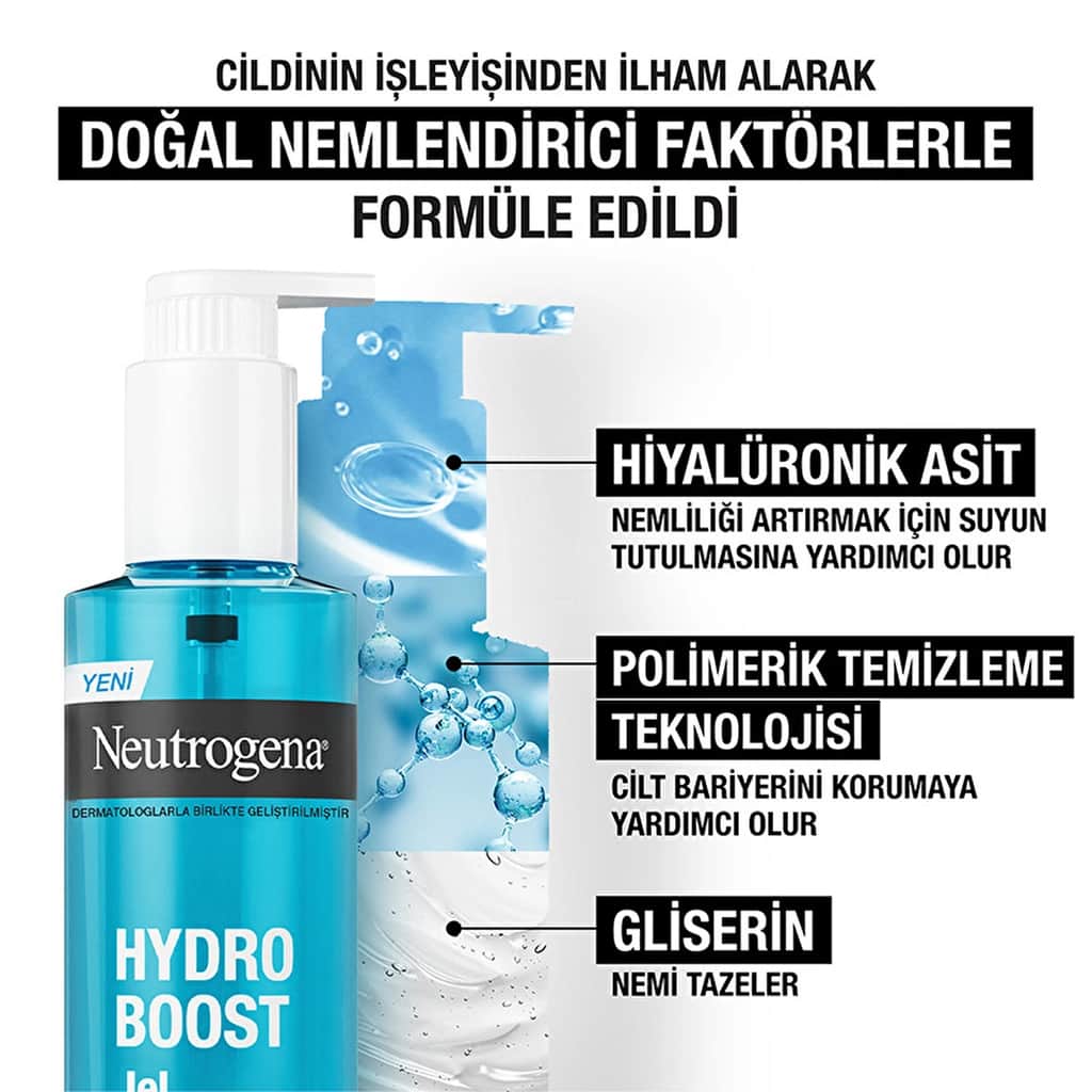 Neutrogena Hydro Boost Unscented Gel Cleanser 200ml - 4