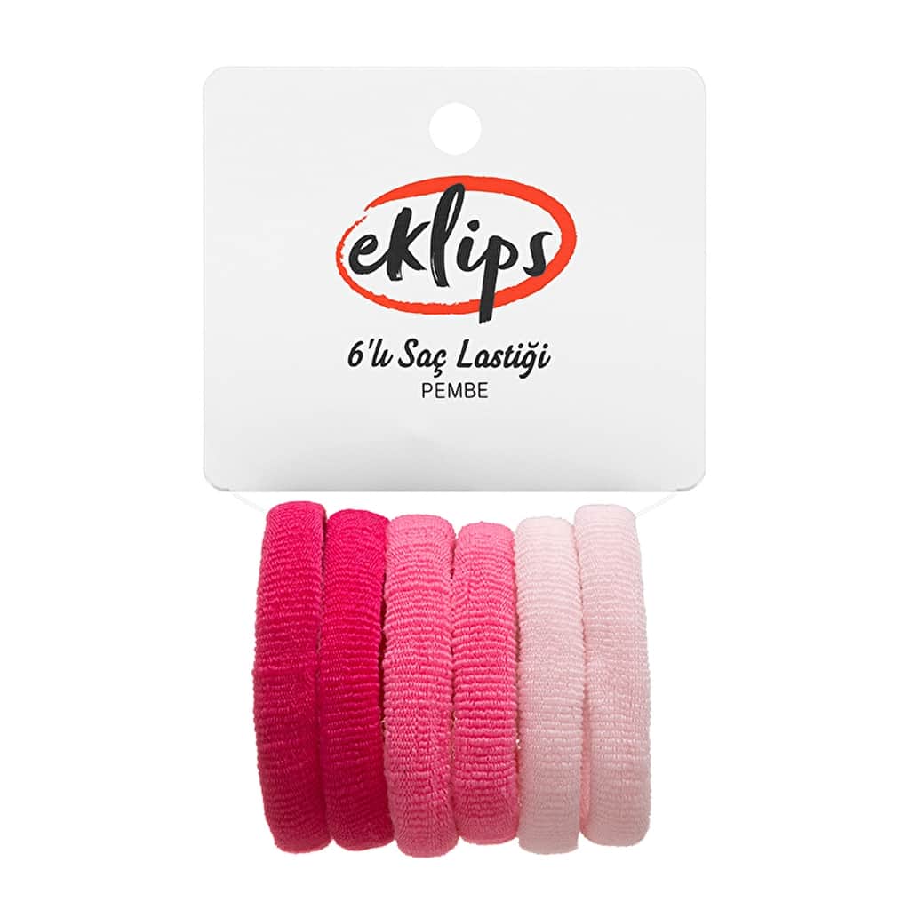 Eklips 6-pack Hair Elastic Pink - 1