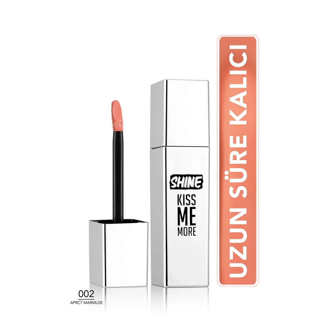 Flormar Shine Kiss Me More Long Lasting & Shiny Finish Liquid Lipstick 002 aprct Marmlde - 1