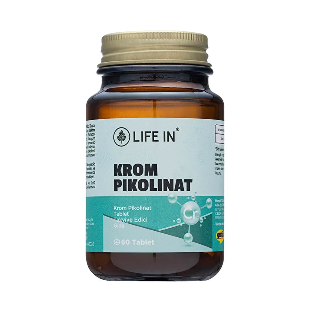 Life In Chromium Picolinate 60 Tablets for Metabolism Support - 1