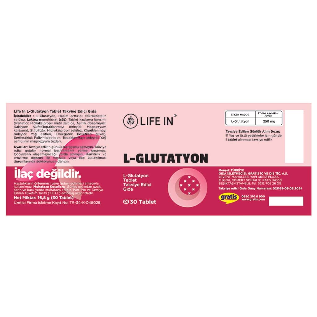 Life In Glutathione 30 Tablets - Antioxidant Support & Health Boost - 2