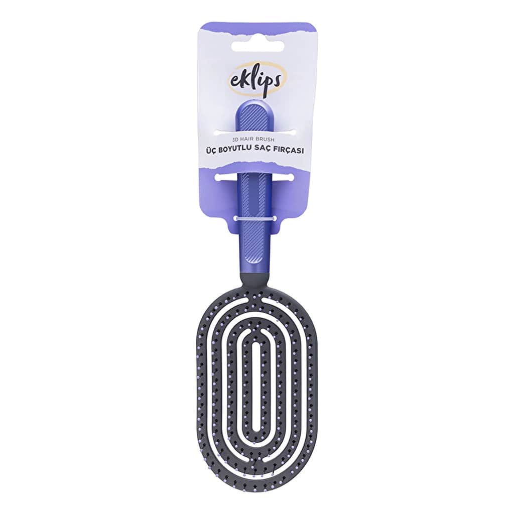 Eklips 3D Hair Brush - Gentle Detangling, Ergonomic Design - 1