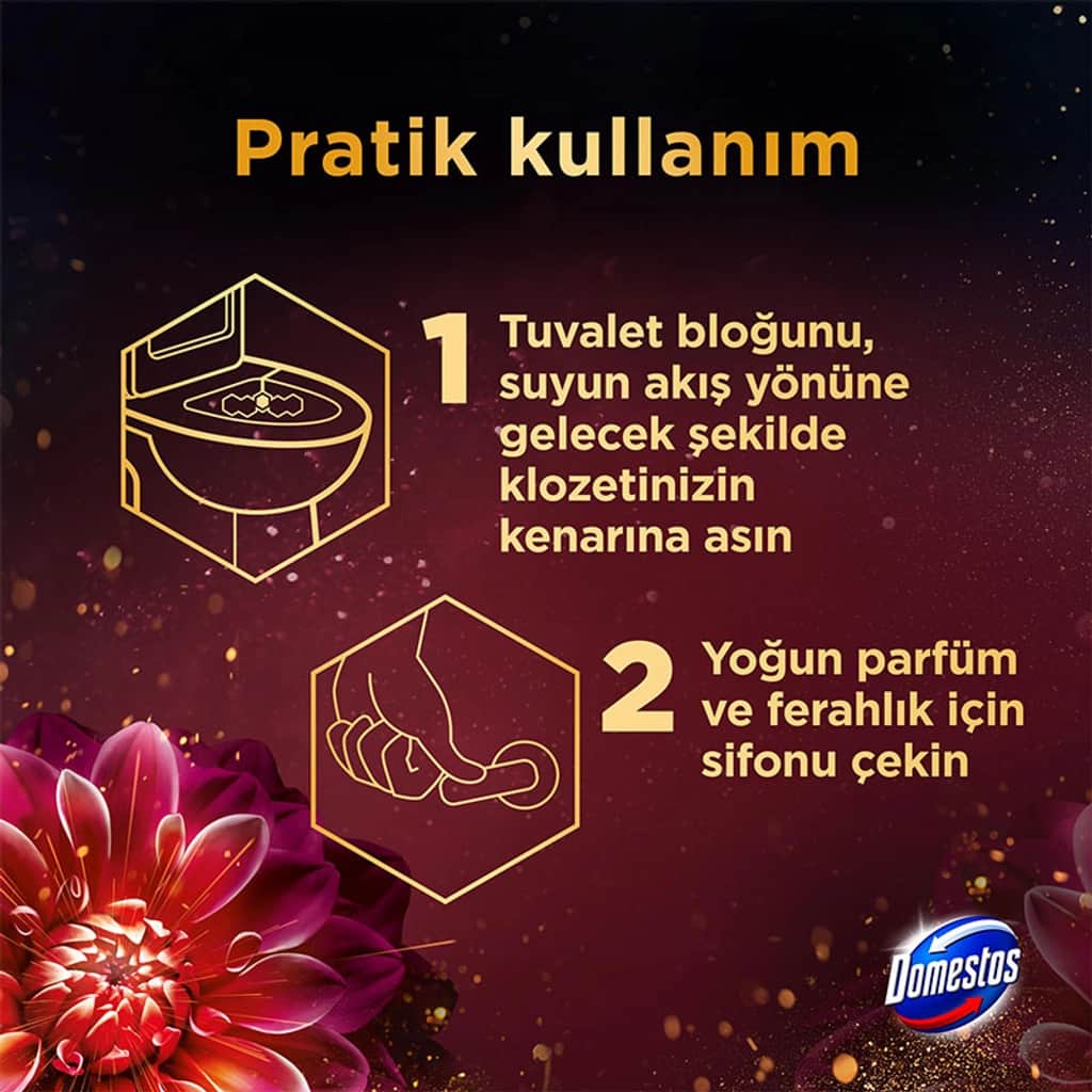 Domestos Toilet Block Aroma Lux Star Flower & Dragon Fruit 2x50 gr - 4